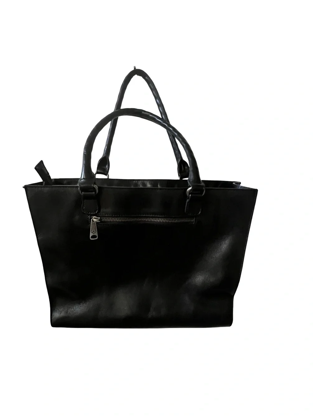 Patricia Nash Zancona Black Leather Studded Trim Tote Shoulder Bag - Picture 5 of 8